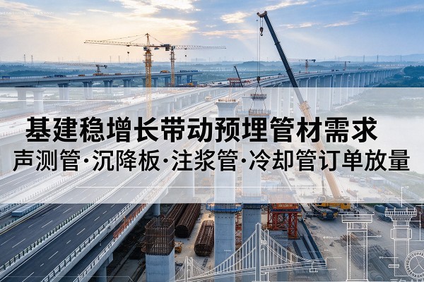 潞城基建稳增长带动预埋监测管材需求，声测管、沉降板、注浆管订单持续放量